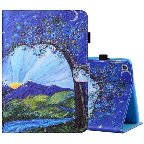 Funda para Tablet Samsung Galaxy Tab A7 2020 T500/T505 Cuero Plano con Soporte y Ranura (Amanecer Con Árbol)