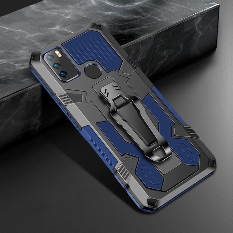 Para Infinix Hot 9 Play Machine Armor Warrior Aftersproof PC + TPU Funda protectora (Royal Blue)