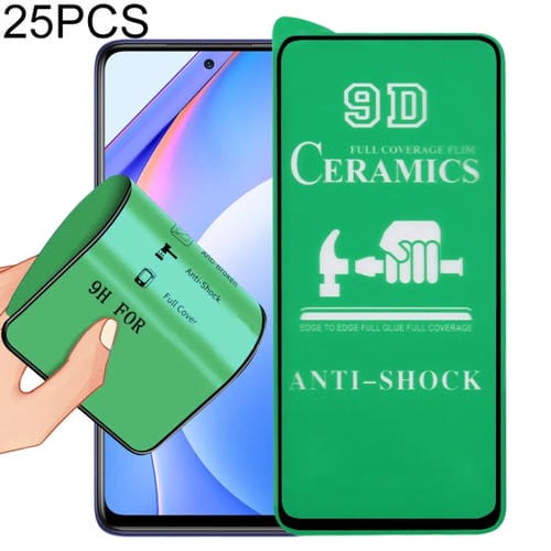 Para Xiaomi Mi 10T Lite 5G 25 PCS 9D Pantalla completa Pegamento completo Película de cerámica