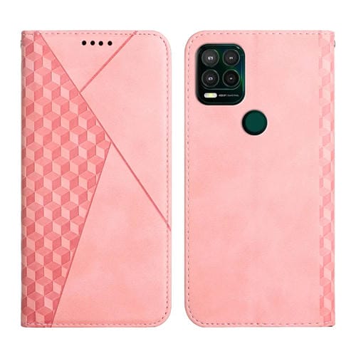 Para Motorola Moto G Stylus 2021 5G Diamond Pattern Splicing Splicing Siente Magnético Funda de cuero Horizontal Flip con Tarjetas y Titular y Cartera (oro rosa)