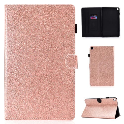 Funda de Cuero Galaxy Tab a 8.0 P200 (2019) con Tapa Horizontal Soporte y Ranura para Tarjeta (Rose Gold)