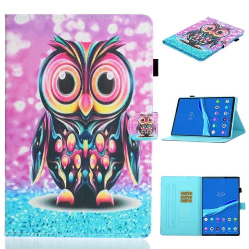 Funda de Tablet Samsung Galaxy Tab A8 10.5 (2021) Cuero Pintado Izquierda y Derecha (Owl)