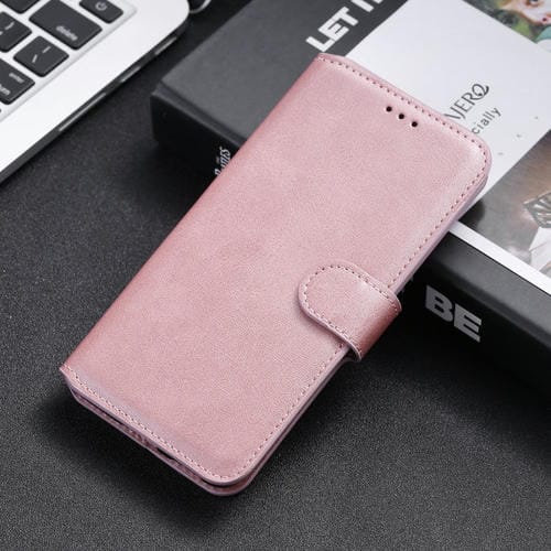 Para Xiaomi Poco M4 Pro Classic Becerta Textura PU + TPU Funda de cuero Horizontal Flip (oro rosa)