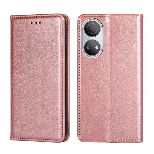 Para Honor Play 30 mĂĄs el aceite de brillo sĂłlido Color Magnetic Flip Function Phone (oro rosa)