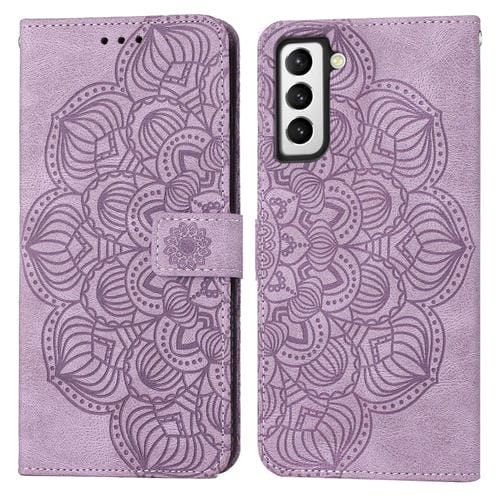 Para Samsung Galaxy S22+ 5G Mandala Flip Flip Leather Case (pĂșrpura)