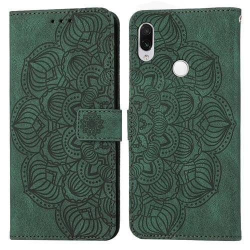 Para Xiaomi Redmi Note 7 / Nota 7 Pro Mandala Flip Flip Leather Fase (verde)