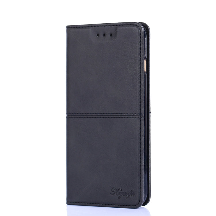 Para Samsung Galaxy S22 Ultra Cow Texture Magnetic Horizontal Flip Cuero Case (negro)