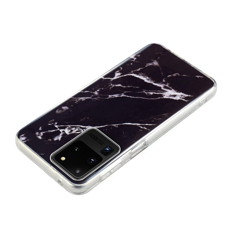 Para Samsung Galaxy S20 Ultra 5G IMD Marble Pattern TPU Funda para teléfono (negro)