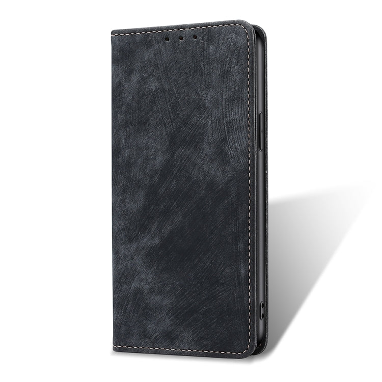 Cepillo Antirrobo + Caja de Teléfono de Cuero Magnético para Nokia C200 (Negro)