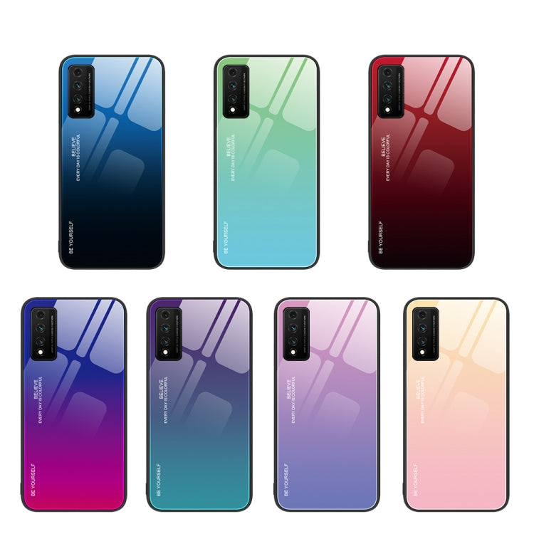 Para Huawei Nzone S7 Pro 5G Gradient Color Glass Case (Púrpura Rojo)