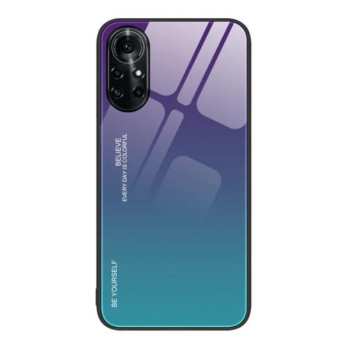 Para Huawei nova 8 Pro 5G Gradient Color Glass Case (Aurora Blue)
