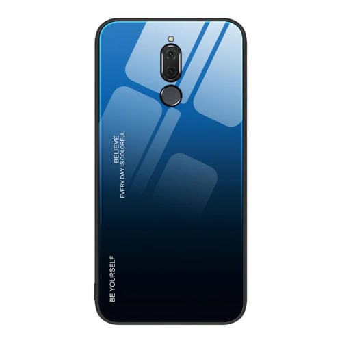 Para Huawei Maimang 6 Gradient Color Glass Case (Azul Negro)