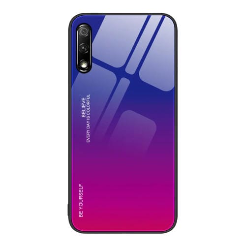 Para Honor 9X Gradient Color Glass Phone Case (pĂșrpura rojo)