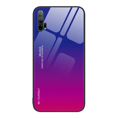 Para Honor 20 Pro Gradient Color Glass Phone Case (pĂșrpura rojo)