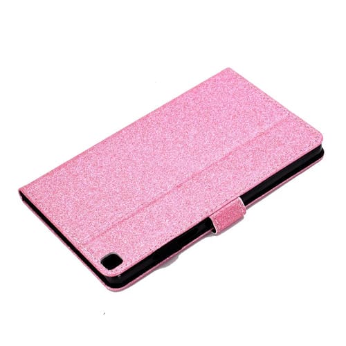 Estuche de Cuero Plano con Purpurina Izquierda y Derecha Tapa Bolígrafo Ranura Tarjeta Hebilla Tira Antideslizante Soporte