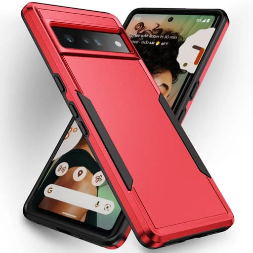 Funda para Google Pixel 7 Pro Pioneer Armor Heavy Duty PC + TPU (Rojo + Negro)