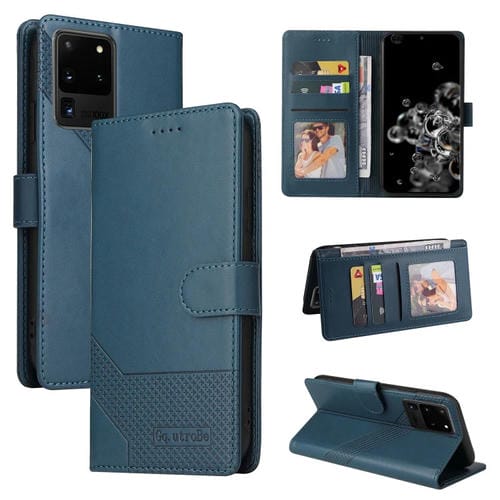 Funda Magnética de Cuero Gqutrobe para Samsung Galaxy S20 Ultra Skin Feel (Azul)