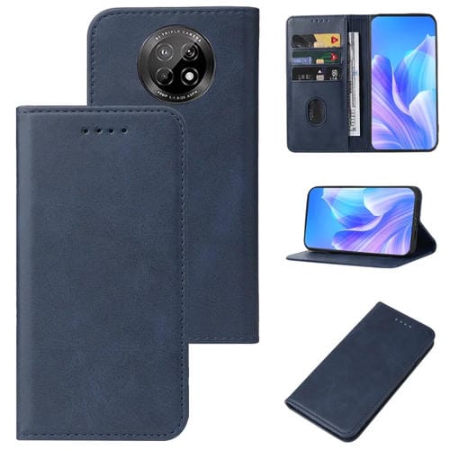 Para Huawei Enjoy 30 Plus Funda de cuero con cierre magnético (Azul)