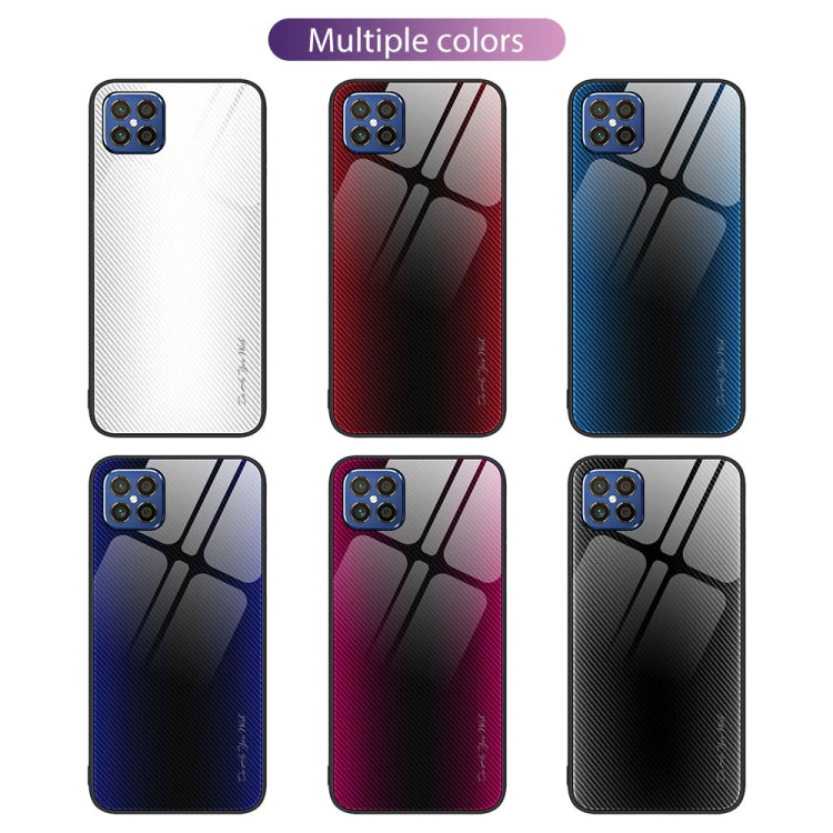 Para Huawei nova 8 SE Texture Gradient Glass TPU Phone Case (Negro)