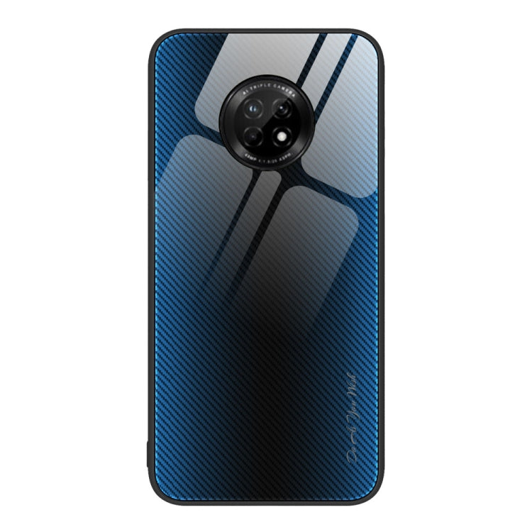 Para Huawei Enjoy 20 Plus 5G Textura Gradient Glass TPU Phone Case (Azul)