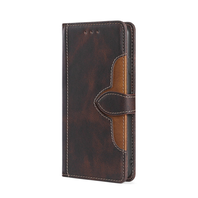 Para Huawei nova Y90 4G Skin Feel Funda de teléfono de cuero con hebilla magnética (Marrón)
