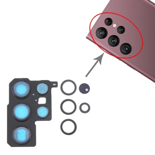 Couverture d'objectif Samsung Galaxy S22 Ultra 5G SM-S908B (10 pièces)