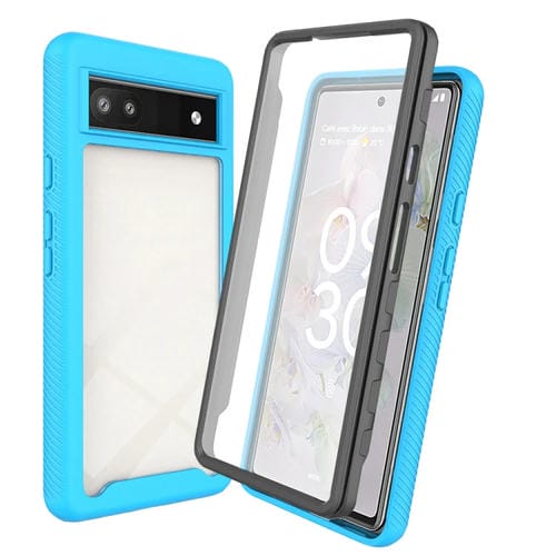 Funda híbrida Full Body para Google Pixel 6A Starry Sky a prueba de golpes (Azul Claro)