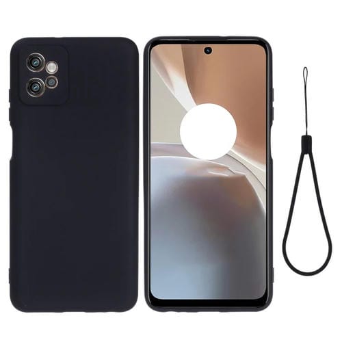 Para Motorola Moto G32 4G Funda protectora de cobertura completa de silicona lĂquida a prueba de caĂdas de color sĂłlido (negro)