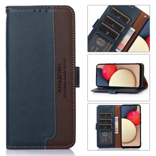 Funda para OnePlus 11 Khazneh Litchi Texture Leather con RFID (Azul)