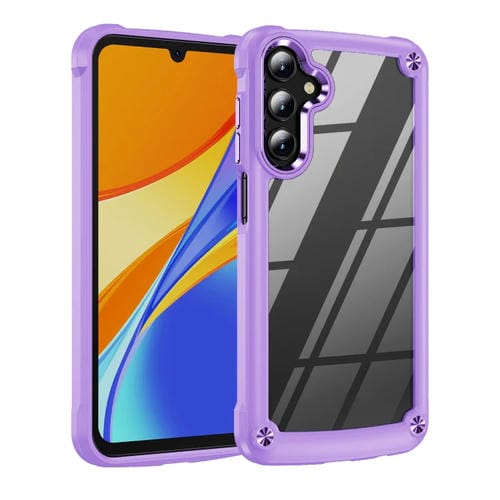 Funda para Teléfono Samsung Galaxy A34 5G TPU + PC con Protección de Lente (Púrpura)