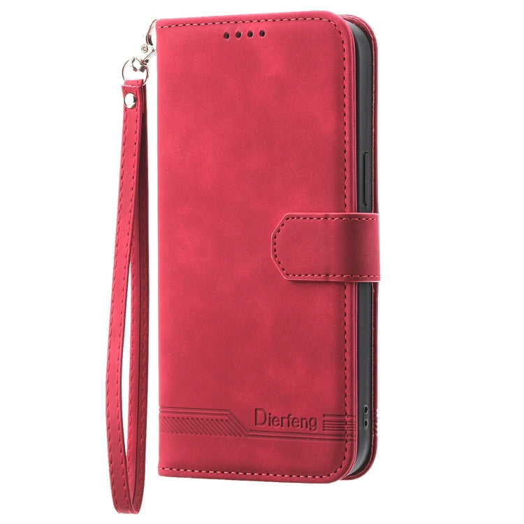 Para Samsung Galaxy Z Fold4 5G Dierfeng Dream Line TPU + PU Funda de cuero para teléfono (Rojo)