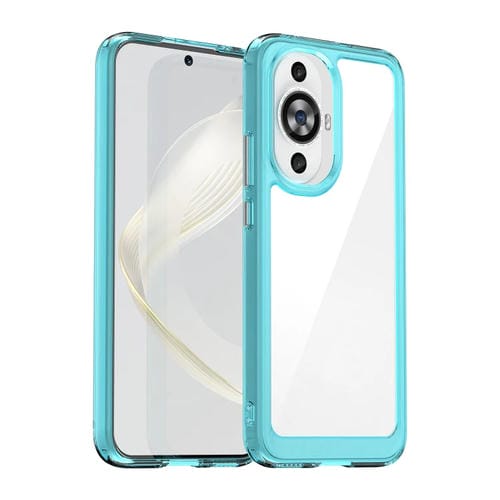 Funda Teléfono Acrílico + TPU Huawei Nova 12 Lite Serie Colorida (Azul Transparente)