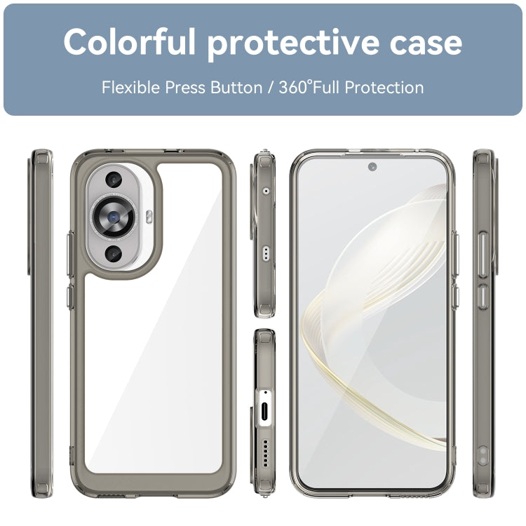 Funda de AcrĂlico + TPU para Huawei Nova 12 Lite Serie Colorida (Gris Transparente)