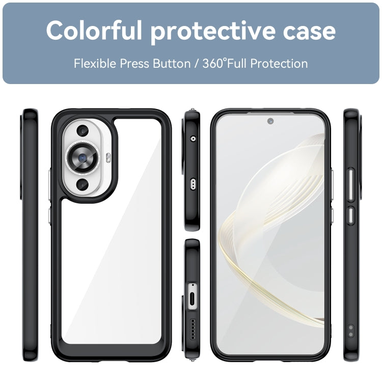 Funda de TelĂ©fono AcrĂlico + TPU para Huawei Nova 12 Lite Serie Colorida (Negra)