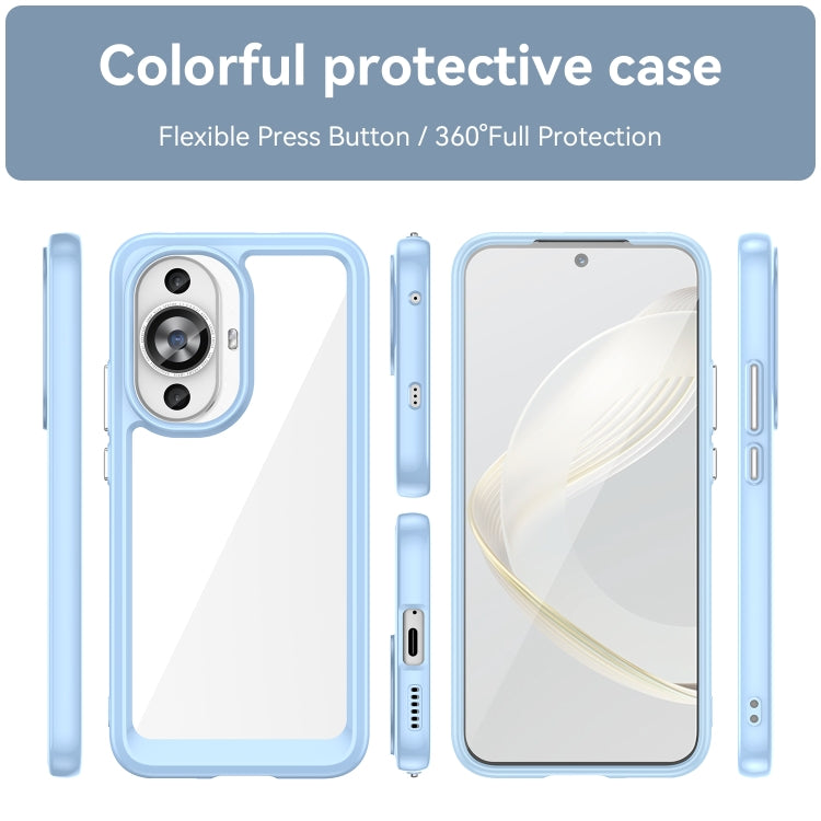 Funda de TelĂ©fono AcrĂlico y TPU para Huawei Nova 12S Serie Colorida (Azul)