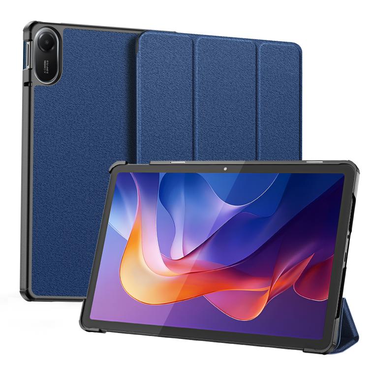 Funda de cuero con tapa magnética para tableta Xiaomi Redmi Pad 2 DUX DUCIS Domo Series (azul)