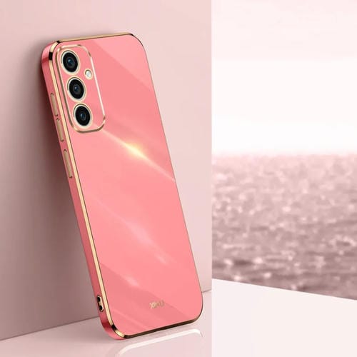 Estuche para Teléfono Xinli Samsung Galaxy A35 5G TPU Electrochapado Borde Recto 6D (Rojo Espino)