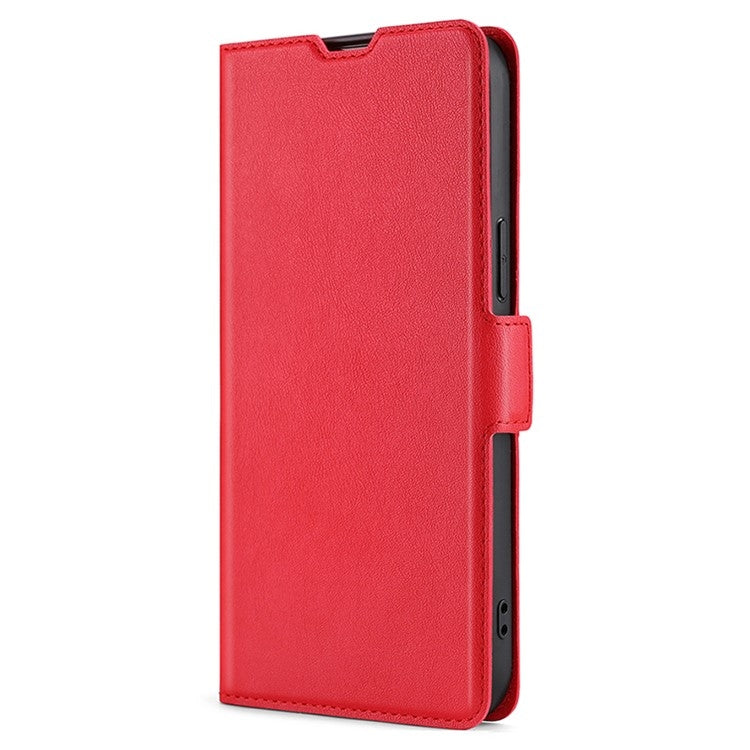 Funda de Cuero para OnePlus Ace 3 Pro 5G con Tapa Horizontal y Hebilla Lateral (Rojo)