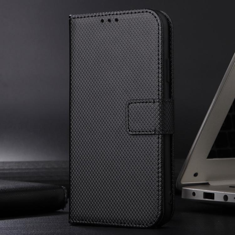 Funda de cuero con textura de diamante para Huawei Pura 80 Pro 5G / 80 Pro+ 5G (negra)