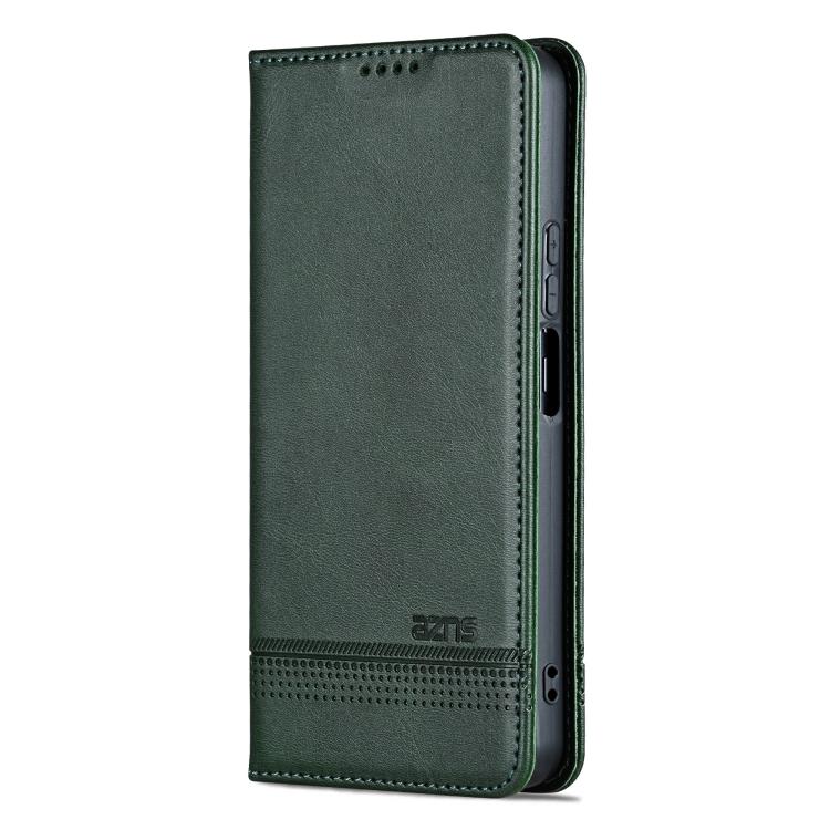 Funda Piel Sintética Azns con Tapa Magnética para Huawei Mate 70 Pro/70 Pro+ (Verde Oscuro)