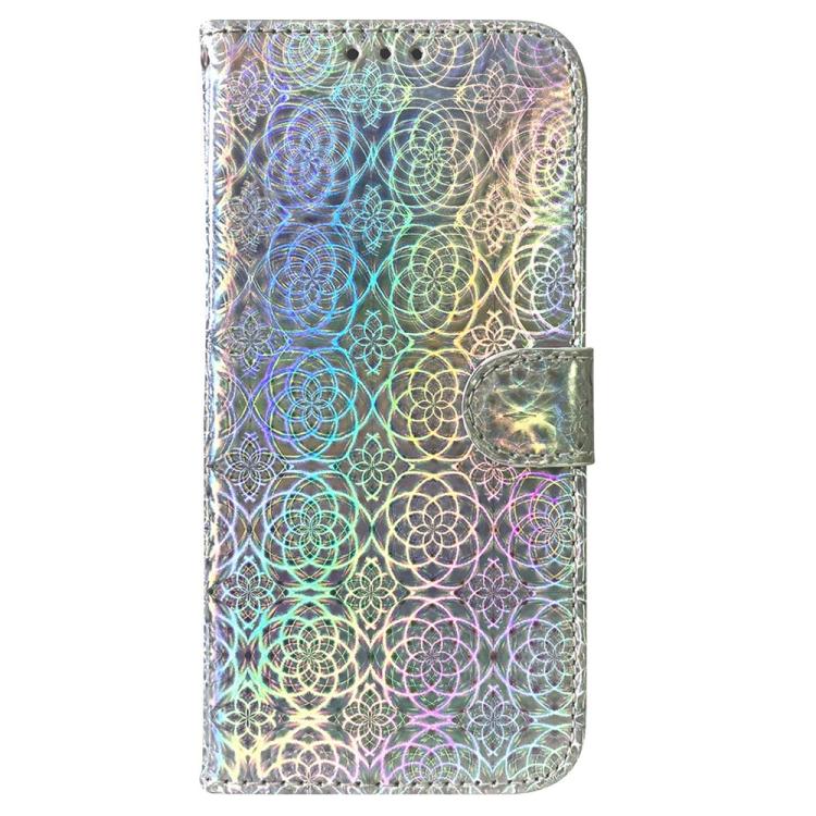 Funda de cuero con hebilla magnética para Tecno Camon 40 Pro 4G (plateada)