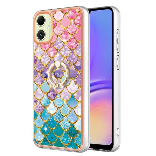 Funda para Samsung Galaxy A05 Imd TPU Galvanoplastia con Anillo (Escamas de Colores)