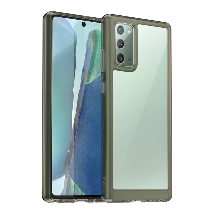 Para Samsung Galaxy Note20 Colorful Series Acrylic + TPU Phone Case (Gris transparente)