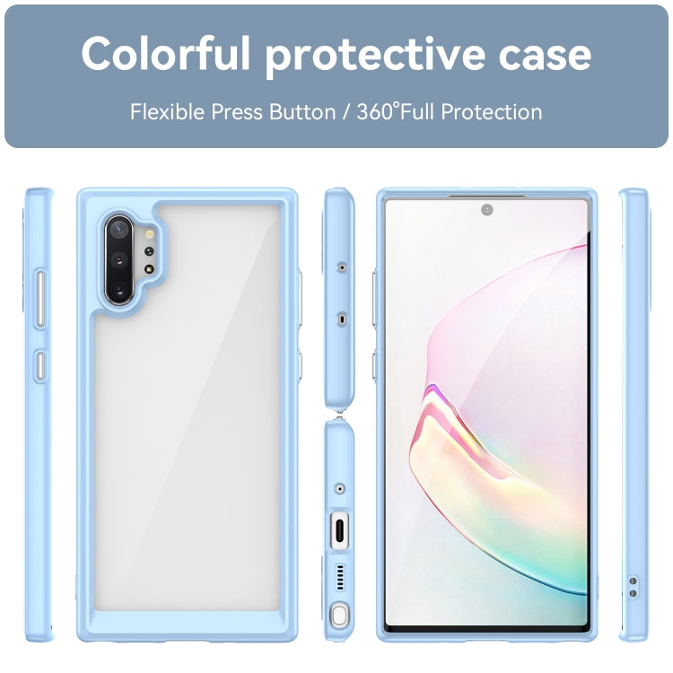 Para Samsung Galaxy Note10+ 5G Colorful Series Acrylic + TPU Phone Case (Azul)