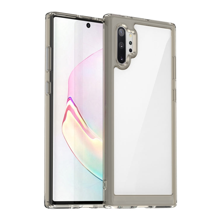 Para Samsung Galaxy Note10+ 5G Colorful Series Acrylic + TPU Phone Case (Gris transparente)