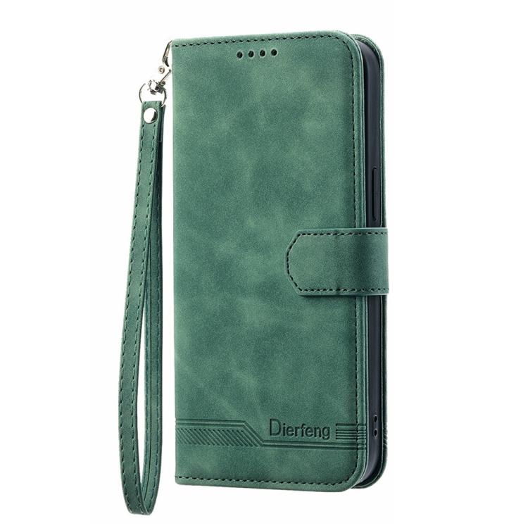 Para Huawei Nova 14 Pro Dierfeng Dream Line TPU Funda híbrida de cuero PU para teléfono (verde)