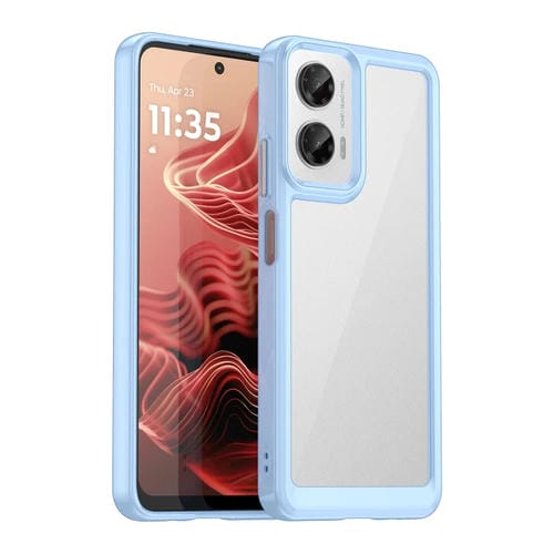 Funda HĂbrida AcrĂlico TPU para Motorola Moto G35 5G Serie Colorida (Azul)