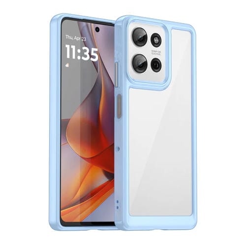 Funda Híbrida Acrílico y TPU Motorola Moto G75 5G Serie Colorida (Azul)