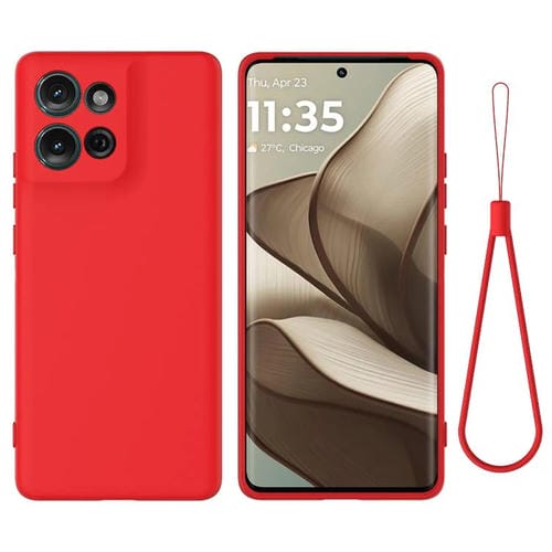 Funda Silicona Líquida Motorola Moto G Play 2025 a Prueba de Golpes (Rojo)
