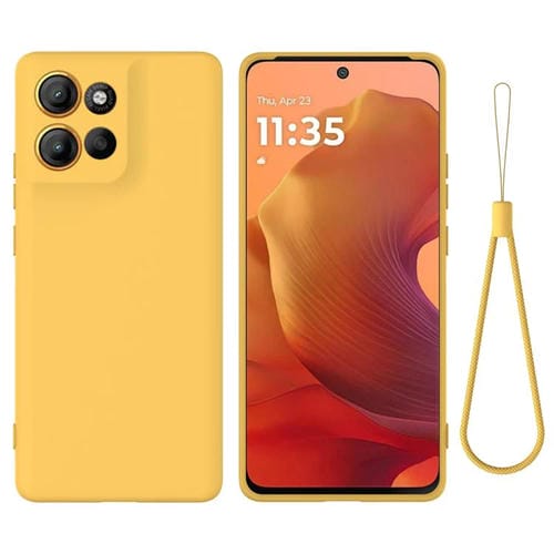 Funda de Silicona LĂquida para Motorola Moto G15 Power a Prueba de Golpes (Amarillo)